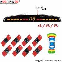 Koorinwoo LCD Parktronics Original 4/6/8 Sensors 16.5MM Car Automobile Reversing Radars Detector Parking Assistance Radar Alert Alarm Systems  Accesso