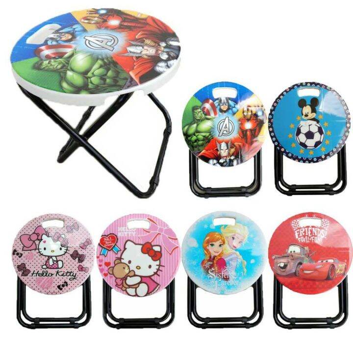 Kidde Stool Foldable Kiddie Stool Kids Party Chair Kiddie Chairs Character Folding ...