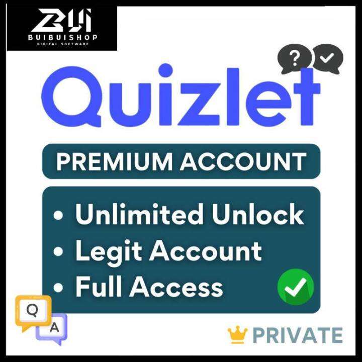 Quizlet Plus Premium 𝐏𝐑𝐈𝐕𝐀𝐓𝐄 𝐏𝐄𝐑𝐒𝐎𝐍𝐀𝐋 Account Lazada PH