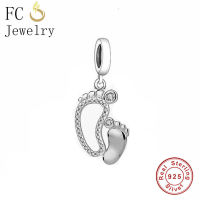 FC Jewelry Fit Original Pandora Charm Bracelet Real 925 Sterling Silver Mum and Baby Foot Dangle Bead For Making Women Berloque