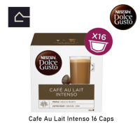 CAFÉ AU LAIT INTENSO คาเฟ่ โอเล่ต์ NESCAFE DOLCE GUSTO CAFE AU LAIT INTENSO 16 แคปซูล/กล่อง BBE: 31/03/2024