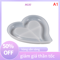 ?【HOT SALE】MUXI ถาดรองจานแม่พิมพ์ซิลิโคนพลาสเตอร์ทำมือรูปหัวใจแมวกล่องเก็บเครื่องประดับอีพ็อกซี่แม่พิมพ์ทำหัตถกรรมแม่พิมพ์ตกแต่งบ้าน