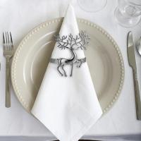 Napkin Rings Set Of 6 Metal Deer Napkin Rings Buckles Elegant Serviette Buckles Alloy Napkin Rings Holder For Christmas Weddi