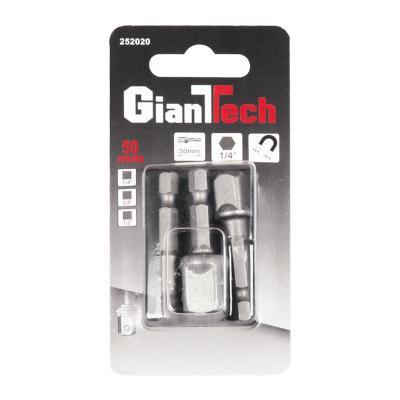 "ถูกชัวร์"ชุดดอกสว่าน GIANTTECH รุ่น 252020 ขนาด 1/4, 3/8 และ 1/2 x 50 มม.*ส่งด่วนทุกวัน*