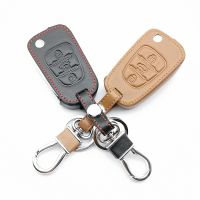 ✟ leather car key case For Kia Sportage Sorento RIO K2 K5 For Hyundai i20 i30 i35 iX20 iX35 Solaris Verna Key cases protect shell