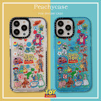 เคสโทรศัพท์แบบใสลายหมีสตอเบอร์รี่ใช้กับ iPhone 15 14 13 12 Pro Max IPhone11 15PLUS ทนต่อสิ่งสกปรกเคสฝาหลัง TPU แบบนิ่ม