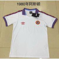 เสื้อกีฬาแขนสั้น ลายทีมชาติฟุตบอล Aston Villa 1980 1980 ชุดเหย้า สไตล์เรโทร