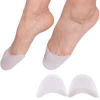 ﹉ 2 Pairs Soft Silicone Gel Toe Protectors Covers Caps Metatarsal with Forefoot Cushion Ballet Pointe Dance High Heel Shoe Pads