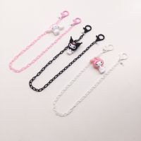 แฟชั่นการ์ตูนใบหน้าหน้ากาก Lanyards ป้องกันการสูญหายแว่นตาโซ่เด็กนักเรียนแว่นกันแดดสายรัด H Older สำหรับสาวๆ Y2K เครื่องประดับ58เซนติเมตร