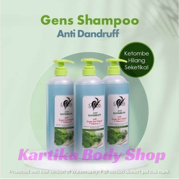 Genss Shampoo Anti Dandruff/ Anti Ketombe untuk rambut rontok Dan