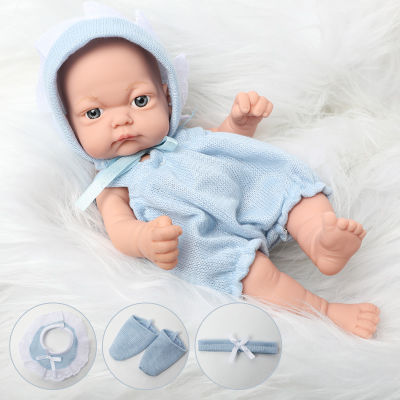 10 inch lifelike newborn baby doll 26 cm Realistic Cute mini bebe reborn doll waterproof silicone DIY clothes Set for toys kids