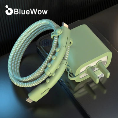 【5W 】BlueWow CP10เดิมสายข้อมูลสำหรับ iPhone/USB สำหรับระบบแอนดรอยด์สายชาร์จ Saver รอกเบ็ด Soft สายซิลิโคนเครื่องมือป้องกัน