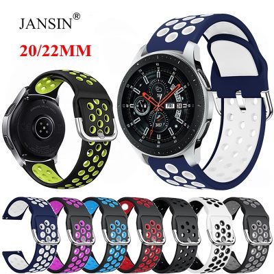 Watchband 20mm 22mm Silicone Band For Galaxy Watch 3 46mm Active2 S3 GT2 Bracelet Amazfit bip Band For Samsung Watch 4 5 6 Strap