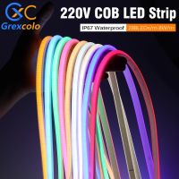 AC220V Neon Light LED Strip 288 LEDs/m Party Home Decor LED Tape Waterproof Neon LED Lamp Colorful Flexible COB LED Light Strip LED Strip Lighting