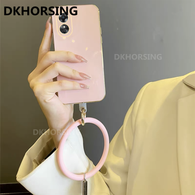 DKHORSING เคสโทรศัพท์ OPPO A78 5G ซิลิโคนปลอกอ่อน2023 Oppoa78พร้อมฝาครอบกำไลข้อมือกลม