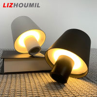 LIZHOUMIL โคมไฟตั้งโต๊ะ Led แบบพกพา,หัวหลอดไฟขวดความคิดสร้างสรรค์แบบชาร์จไฟได้โคมไฟตั้งโต๊ะสำหรับบาร์ห้องนอนร้านอาหาร