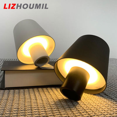 LIZHOUMIL โคมไฟตั้งโต๊ะ Led แบบพกพา,หัวหลอดไฟขวดความคิดสร้างสรรค์แบบชาร์จไฟได้โคมไฟตั้งโต๊ะสำหรับบาร์ห้องนอนร้านอาหาร