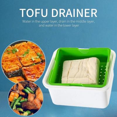 【✔In stock】 nangon กดเอาน้ำออก Gadget Gadget Tofu Presser Drainer อร่อย Diy กล่องอาหารที่ใช้งานได้จริงแบบสร้างสรรค์บ้านในประเทศ
