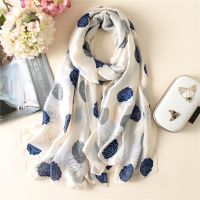 ┋♝✻ Spring Scarf Womens Luxury Design Scarf Silk Smooth Scarf Soft Muslim Headband Shawl Beach 85x180cm