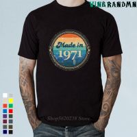 Summer Custom Camisetas Vintage Made In 1971 All Original Part T Shirt Men Classic 49Th Birthday FatherS Day Gift Tee Shirt Top