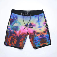 New Spandex Quick Dry Bermuda Print Mens Phantom Beach Shorts Surf Swim Fitness Trunks Swimwear Elastic Breathable Board Shorts