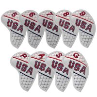 ☞♕▣ Golf Club Iron Cover Headcover USA Golf Club Iron Headovers Wedges Covers 9 ชิ้น/เซ็ต