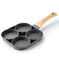 4 ถ้วยกระทะแพนเค้กหม้อหุงข้าวเตาแม่เหล็กไฟฟ้า Universial Medical Stone Non Stick Egg Frying Pan for Kitchen