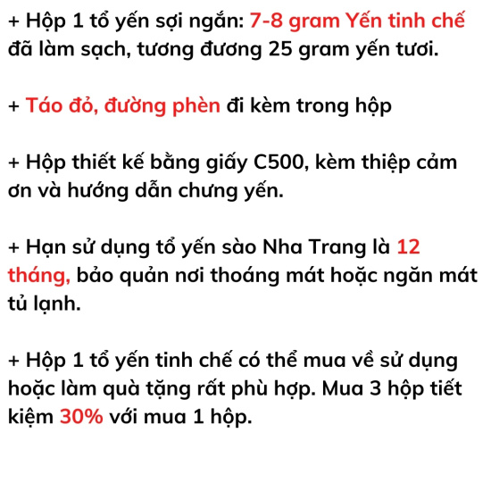 Combo 1 tổ yến thô loại 1 và 1 tổ yến tinh chế sợi ngắn - ảnh sản phẩm 3