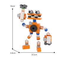 MOC มอนสเตอร์ร้องเพลงของฉัน Wubbox หุ่นยนต์เวอร์ชันมินิเหมาะกับ7-In-1ชุดอาคารบล็อกตัวต่อเหนือธรรมชาติมอนสเตอร์