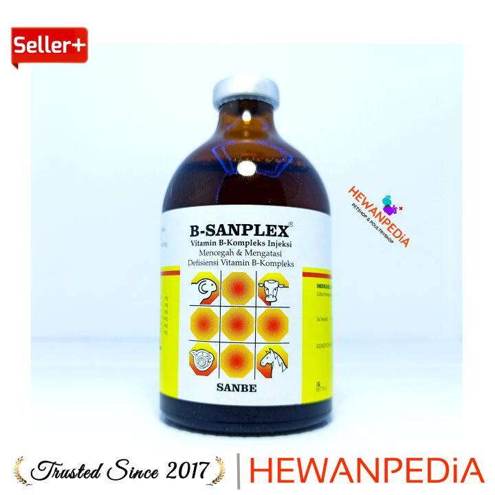 B SANPLEX 100 Ml INJEKSI - Vitamin B Kompleks Hewan Bsanplex Sanbe ...