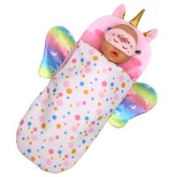 Doll Sleeping Bag for 43cm Dolls Lovely Unicorn Pillow 17-18inch Baby New Born Dolls Accessories American Girl 39;s Birthday Gift