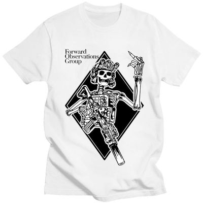 Forward Observations Group Skeleton GBRS T-shirt Vintage Cotton Men Womens Tee Shirts Tops Retro Punk Horror Skull T Shirts Tops