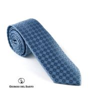 Giorgio Del Sarto Necktie Blue Fabric Texture เนคไทสีฟ้ามีเท็กเจอร์