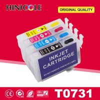 Hinicole Tx102สไตลัสแบบเติมได้ตลับหมึก Tx103 Tx121 C90 C92 C110ตลับหมึกเครื่องพิมพ์ Cx3900สำหรับ T0731 Epson