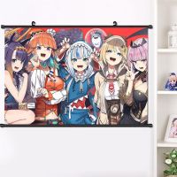 ✱▨ ใหม่อะนิเมะ Hololive Virtual YouTuber Gawr Gura HD Wall Scroll ภาพวาดโปสเตอร์ตกแต่งบ้านสะสมตกแต่งของขวัญ 40x60 ซม.