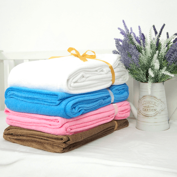 ผ้าห่ม-ผ้าขนหนูสีชมพู-ผ้าของขวัญ-150x200ซม-1-ผืน