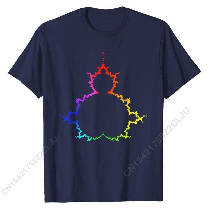 mandelbrot-set-t-shirt-rainbow-colors-tops-tees-on-sale-normal-cotton-men-tshirts-fashionable