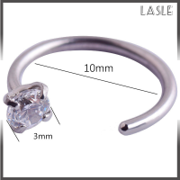 Lasle 1Pc ต่างหูเจาะสเตนเลสสตีล CZ แกนต่างหูเกลียวกระดูกอ่อนกระดูก Tragus Daith Conch Rook ต่างหูห่วงผู้หญิงอัญมณีประดับร่างกาย