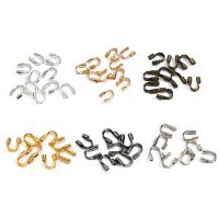 100pcs 4x4mm Wire Protectors Wire Guard Guardian Protectors loops U Shape Accessories Clasps Connector For Jewelry Making