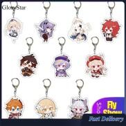GloryStar Anime Keychain Genshin Impact Venti Paimon Player Diluc Klee Man