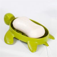 Cute Turtle Soap Box Draining Non-slip Soap Dish Bathroom Home Creative Cartoon Storage Sea Turtle Soap Holder Bathroom Supplies Soap Dishes