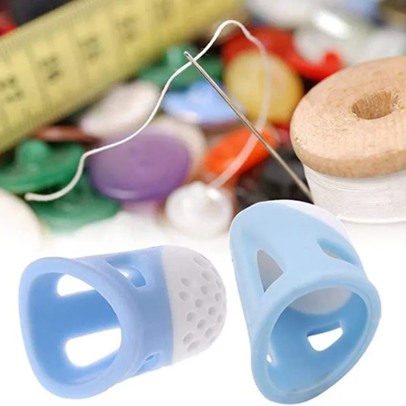 DIY Silicone Thimble Anti-stick Finger Cover Thimble Hand Cross