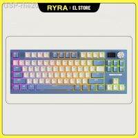 Fashion► Rhe20 Hyra-Teclado Mecânico Sem Fio Para Jogos Com Tela 84-คีย์ RGB Hot Swap 3-Mode 2.4G แล็ปท็อปเกม BT5.0