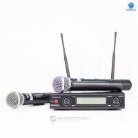 Sherman MIC-331 ไมโครโฟนไร้สาย ชุดไมค์ลอยคู่ UHF แบบมือถือคู่ ความถี่ 803-806MHz