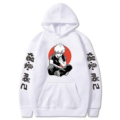 Anime My Hero Academia Print Man Hoodies Bakugou Katsuki Graphic Male Sweatshirts Harajuku Pullovers Hoody Size Xs-4Xl Size Xxs-4Xl