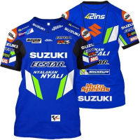 Men Motorcycle T-shirt Cool Printed Racing Team Tee Bicycle Cycling Jersey