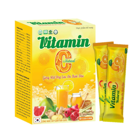 Vitamin c natural gừng mật ong, lựu đỏ, bưởi đào- giúp bổ sung vitamin c - ảnh sản phẩm 1