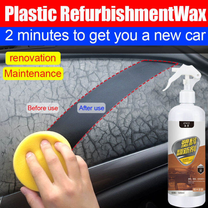 Car Interior Plastic Restorer 500ml black Car Interior Retreading Agent
