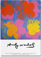 Andy Warhol โปสเตอร์ดอกไม้ป๊อปศิลปะบนผนังภาพวาดผ้าใบสีสันสดใสแอนดี้ Warhol พิมพ์ภาพแฟชั่นตกแต่งสำหรับห้องนั่งเล่น Xcmx