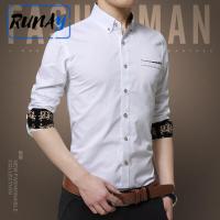 ชุดเดรสแขนยาวผู้ชายทรงเข้ารูปสไตล์เกาหลีชุดเดรสแฟชั่นของผู้ชายฉนวนแบบมืออาชีพสีดำและเสื้อเชิ้ตสีขาว